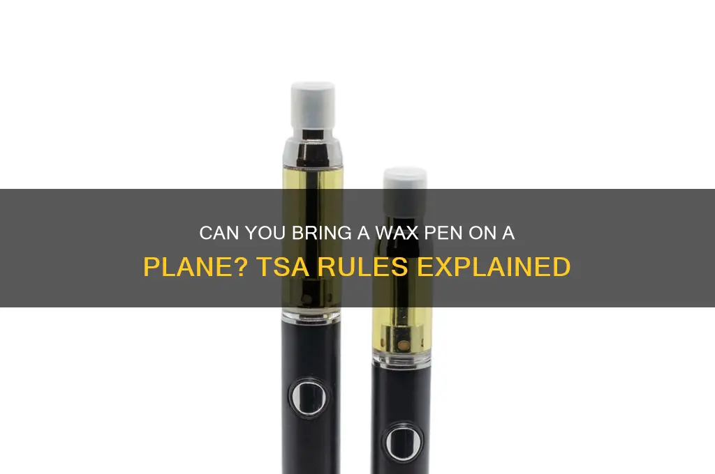 can u bring a wax pen on a plane