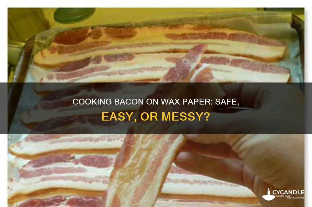can u cook bacon on wax paper