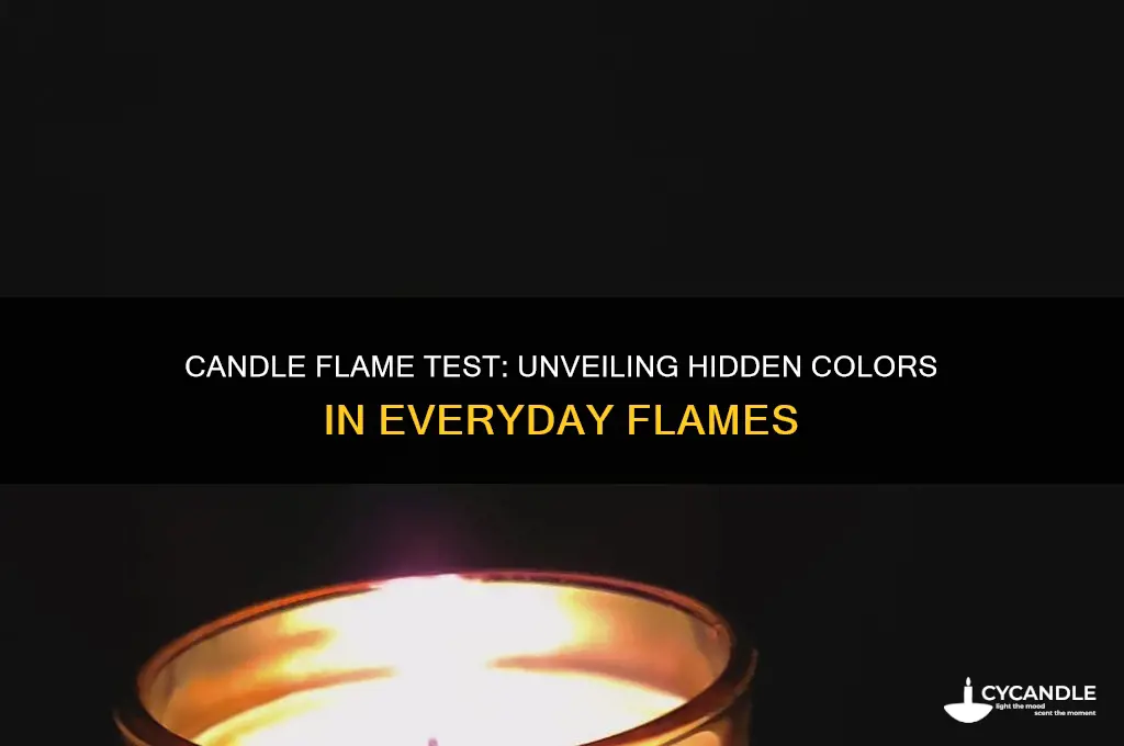 can u do a flame test with a candle