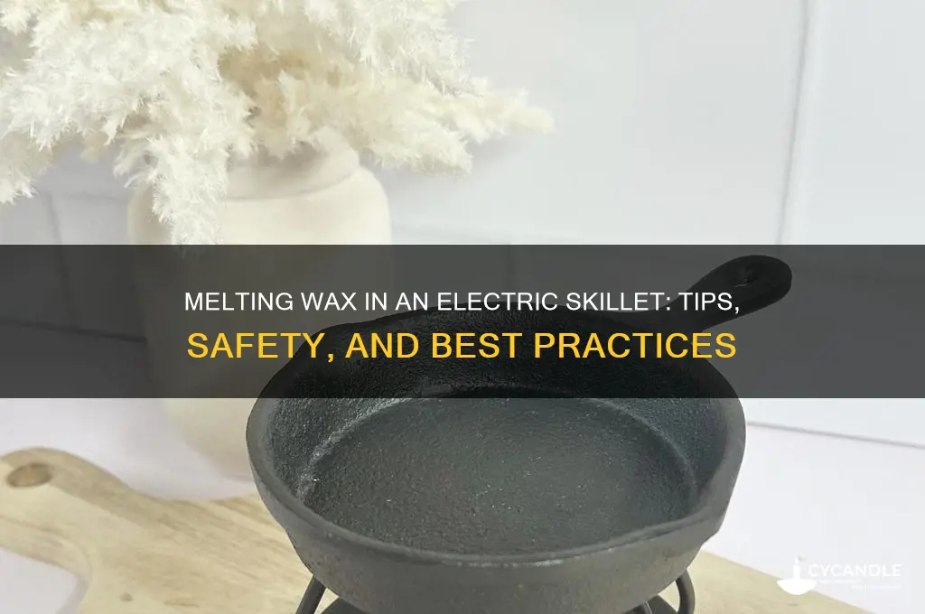can u melt wax in a eletric skillet