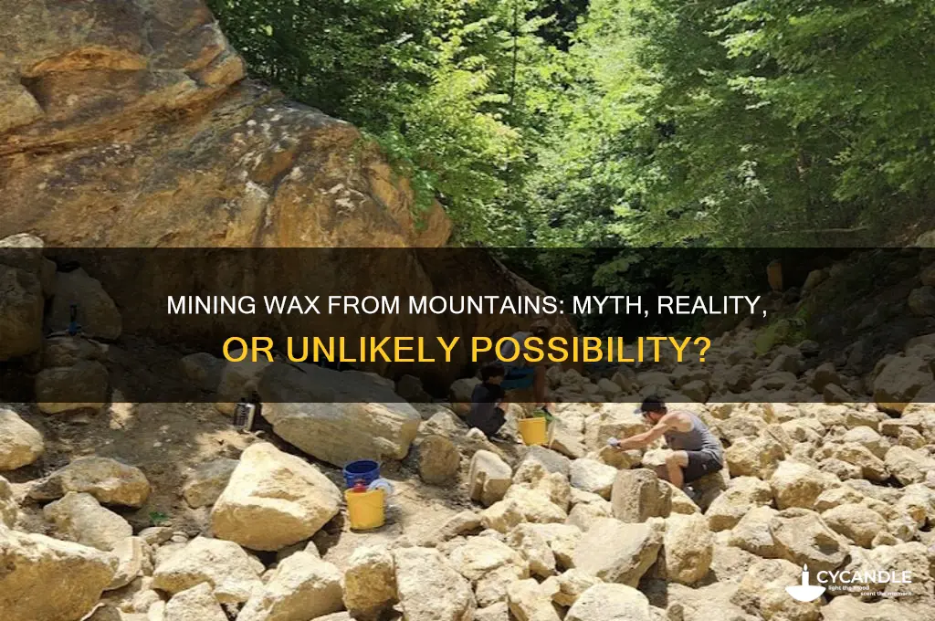 can u mine wax from a mountain