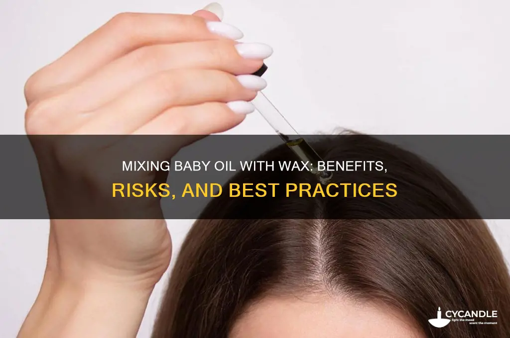 can u mix baby oil with wax