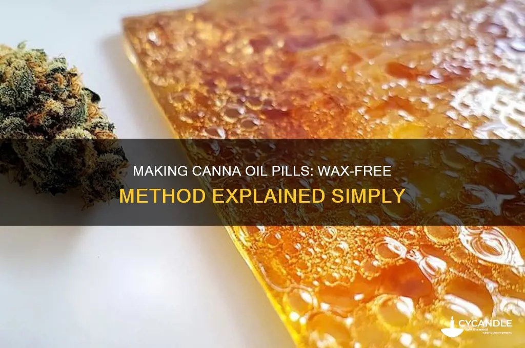can u put canna oil in pill without wax