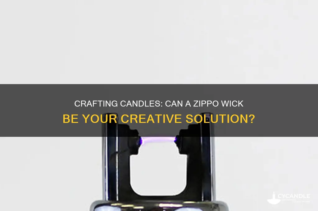 can u use a zippo wick to make a candle