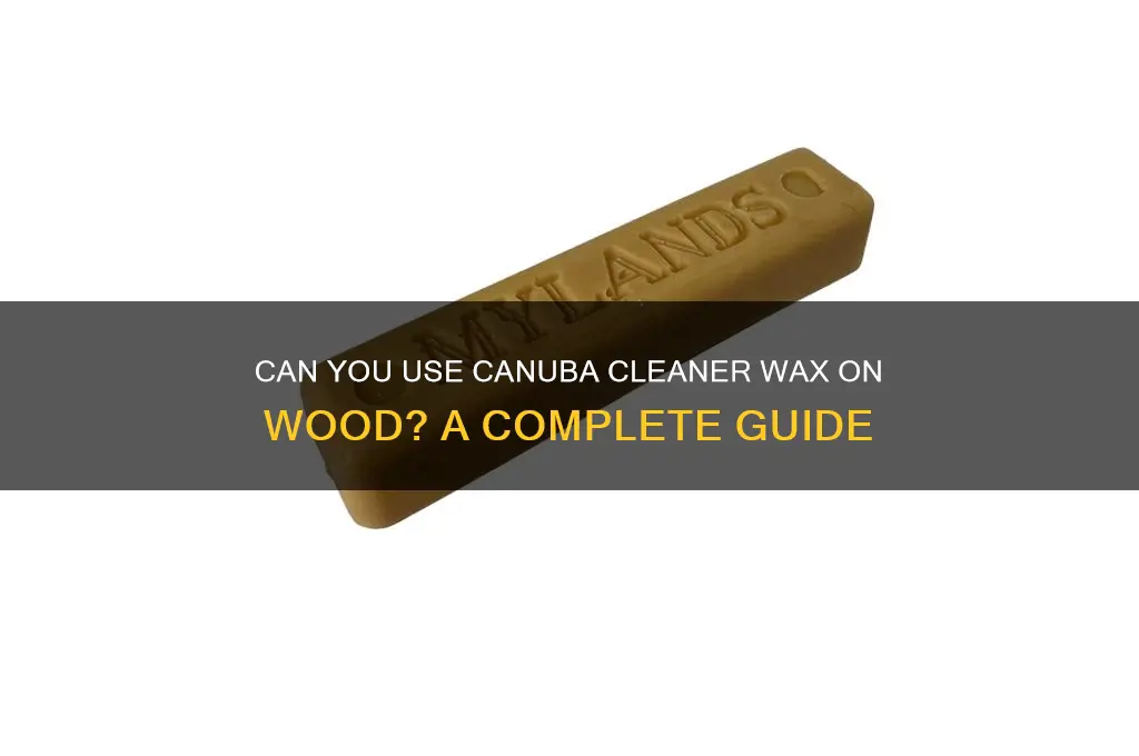 can use canuba cleaner wax on wood