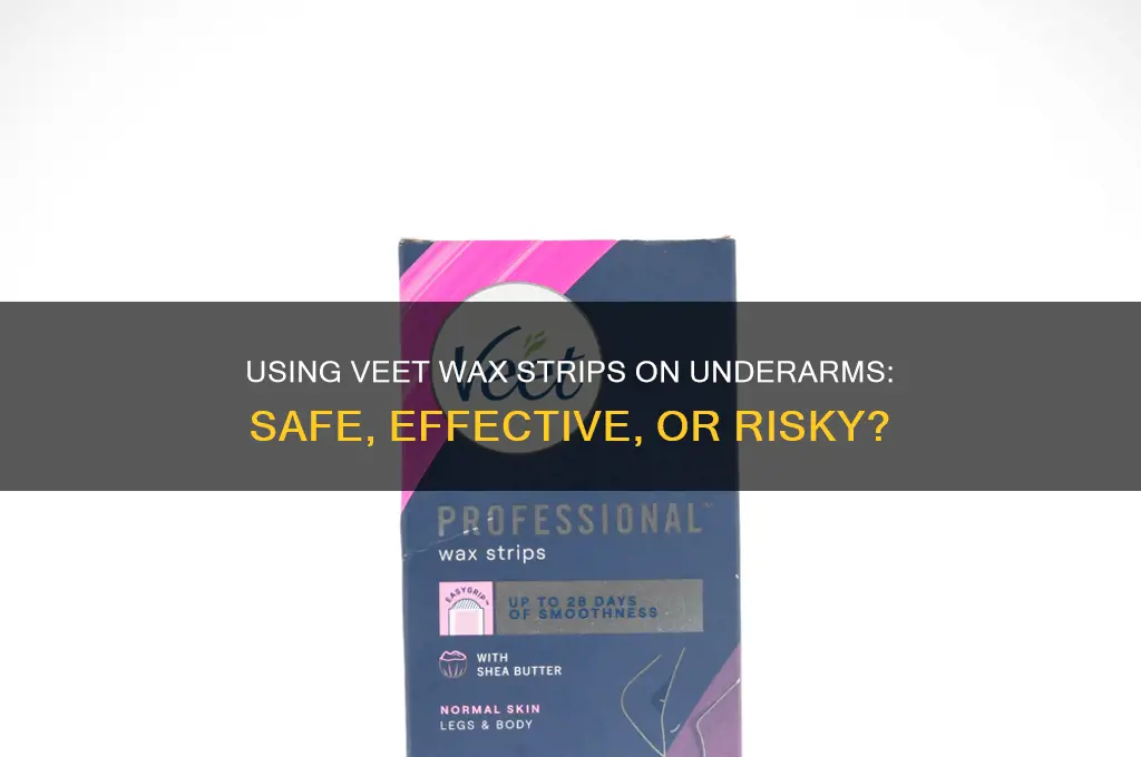 can veet wax strips be used on underarms