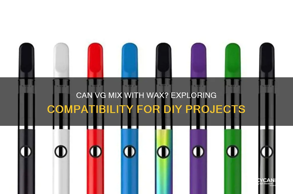 can vg mix with wax