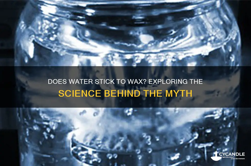 can water stik to wax