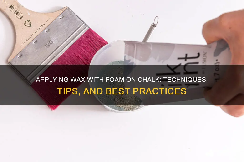can wax be apllied with foam on chalk