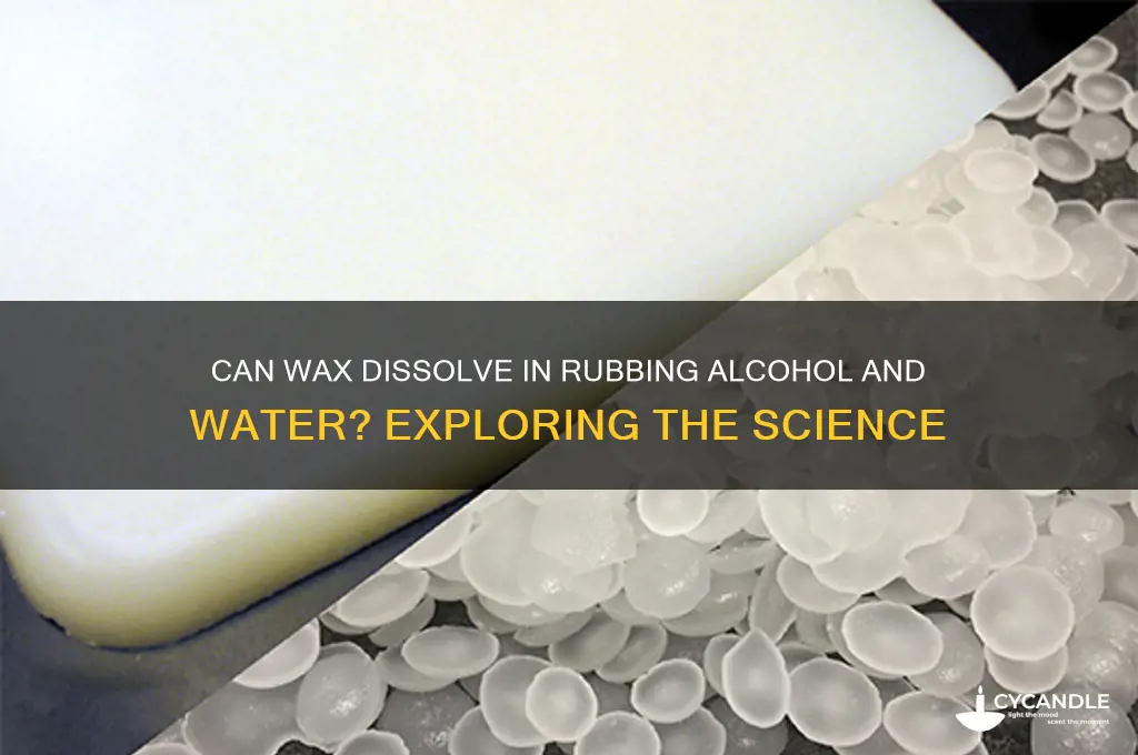 can wax be rubbing alchohol in water