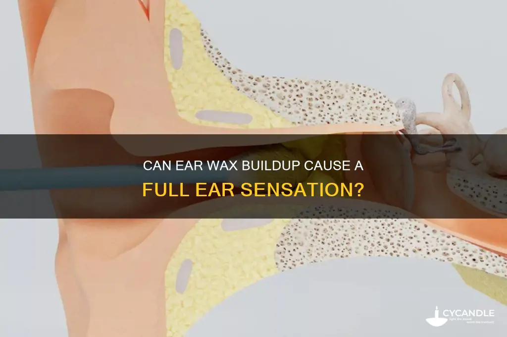 can wax cause ear to feel full