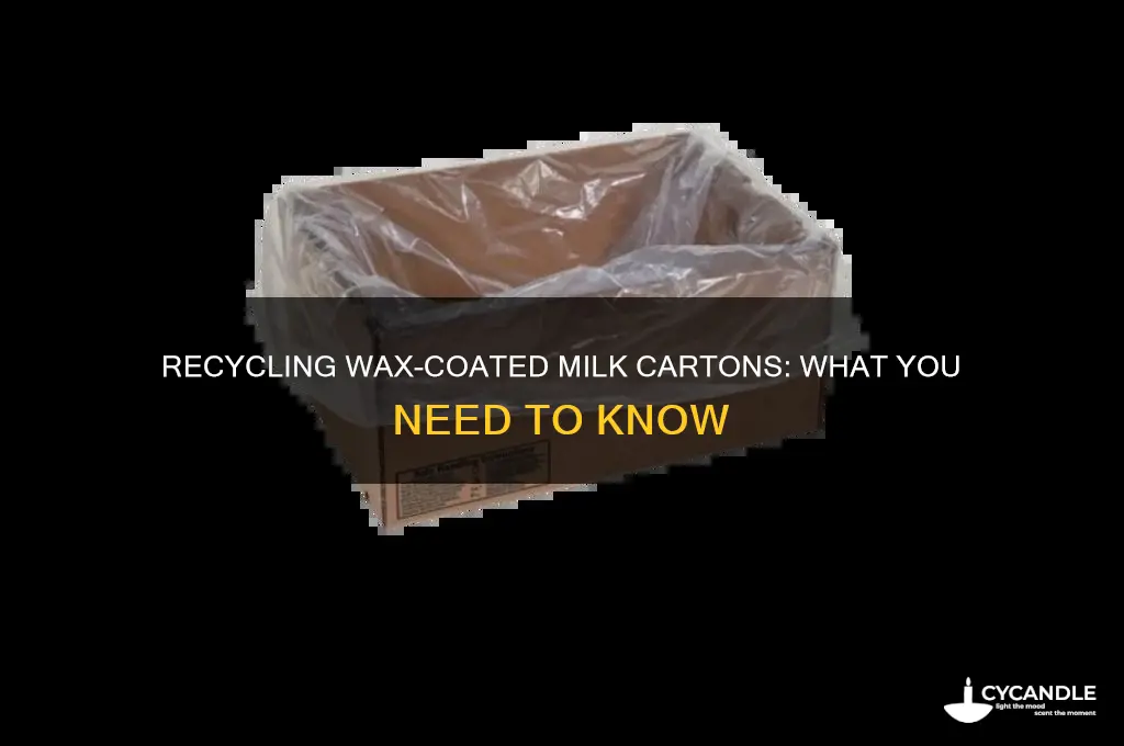 can wax coated milk cartons be recycled