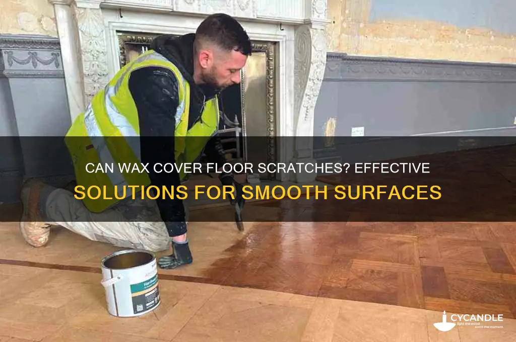 can wax cover floor scratches