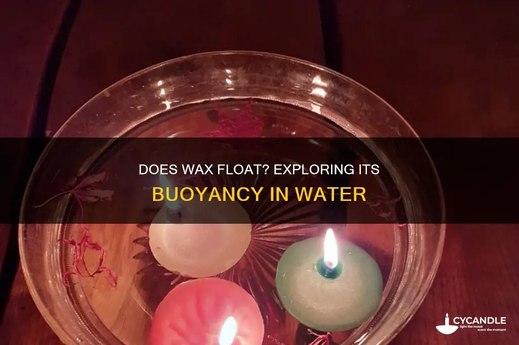 can wax float in water
