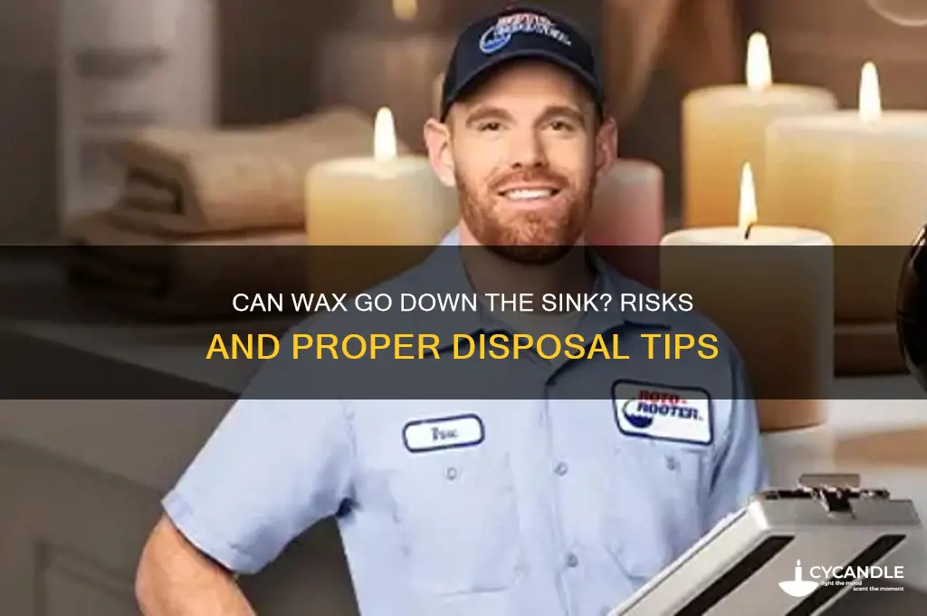 can wax go down the sink