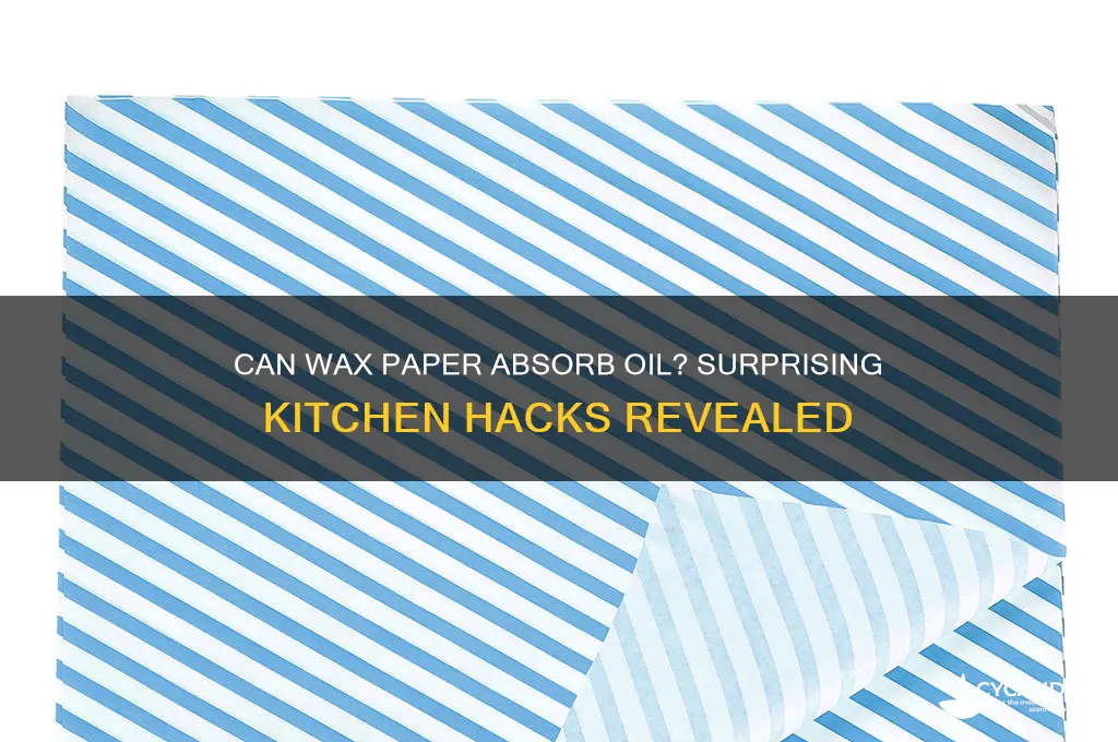 can wax paper absorb oil