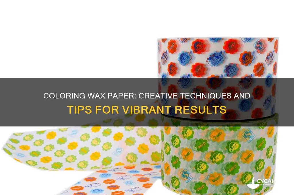 can wax paper be colored