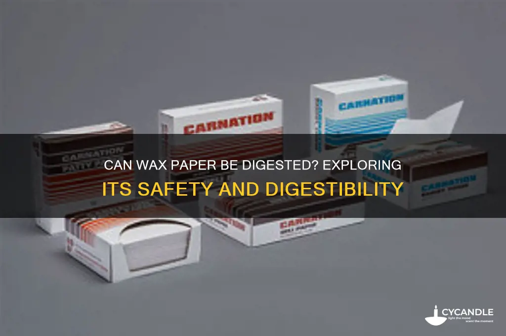 can wax paper be digested