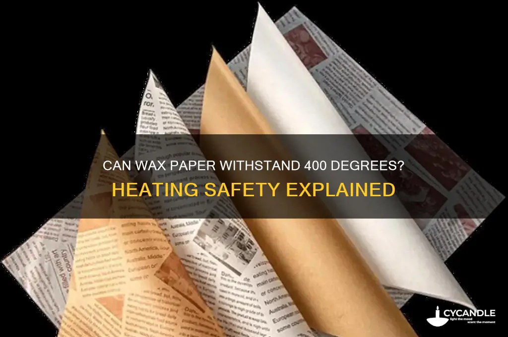can wax paper be heated to 400 degrees
