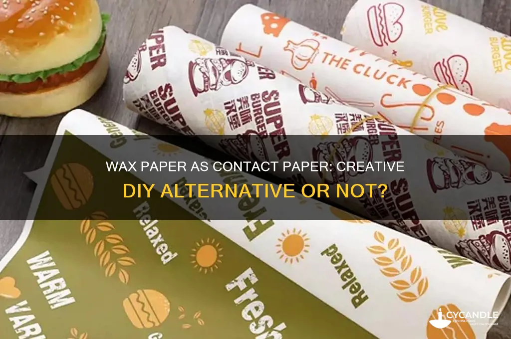 can wax paper be used as a contact paper alternative