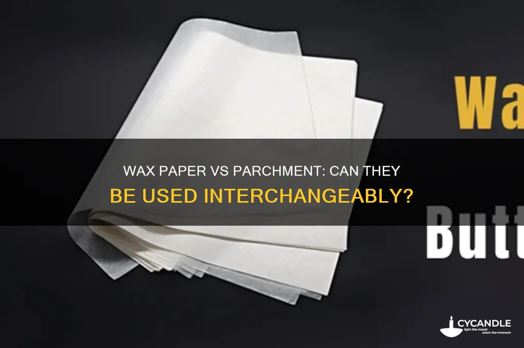can wax paper be used as parchment paper
