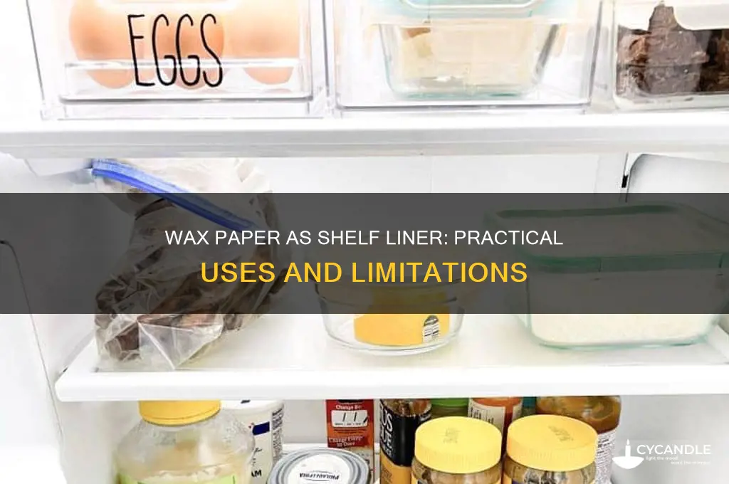 can wax paper be used as shelf liner