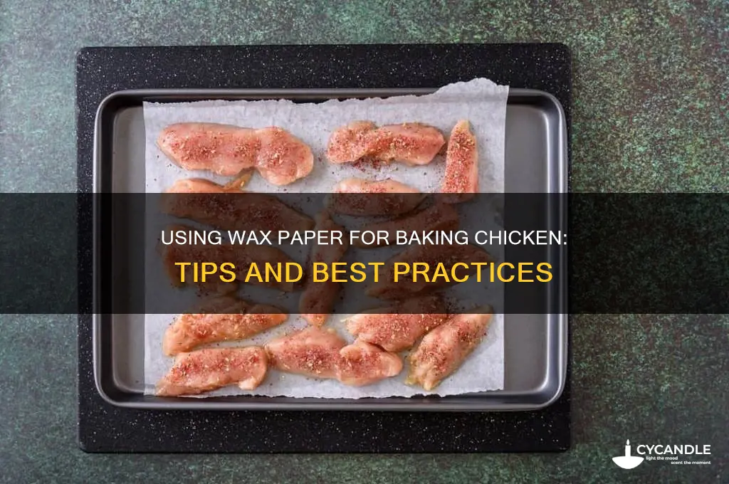 can wax paper be used for backing chicken