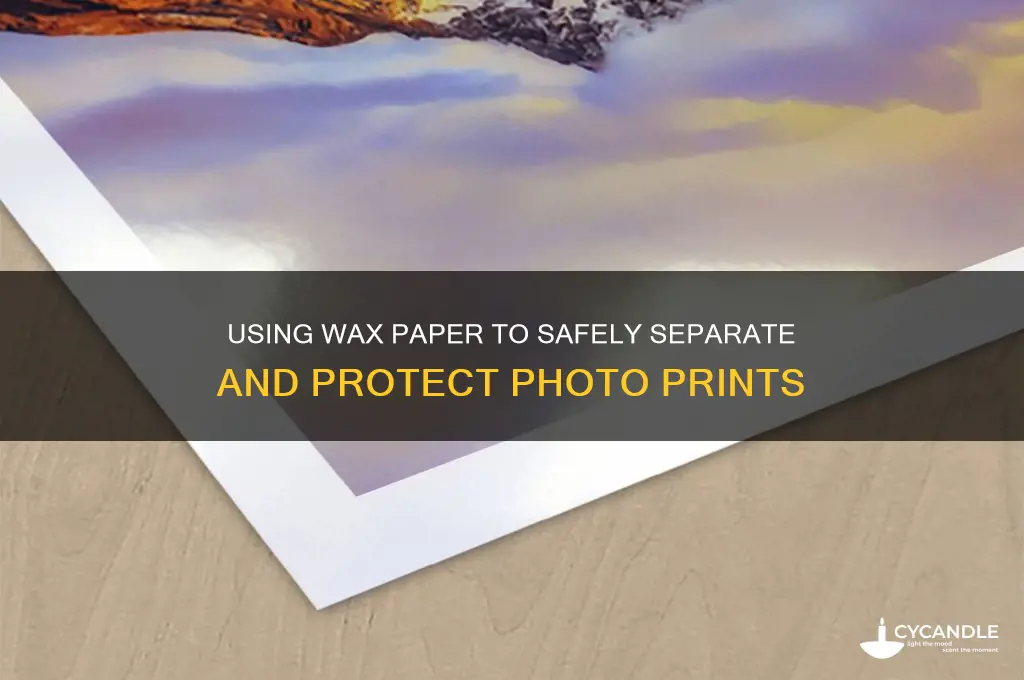 can wax paper be used to separate photo prints