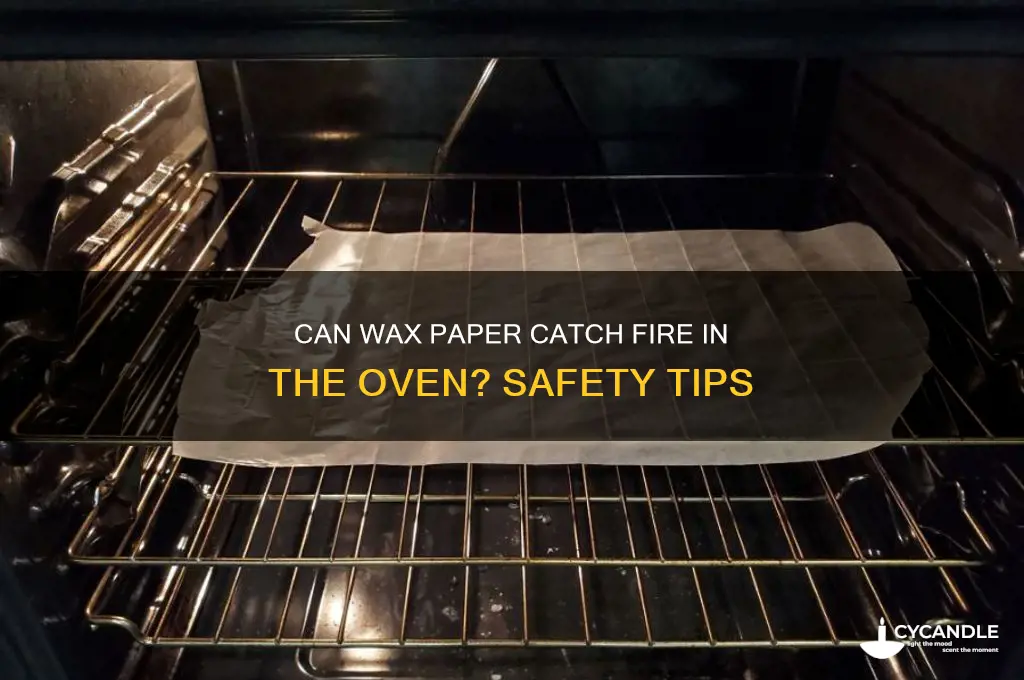 can wax paper catch fire in the oven