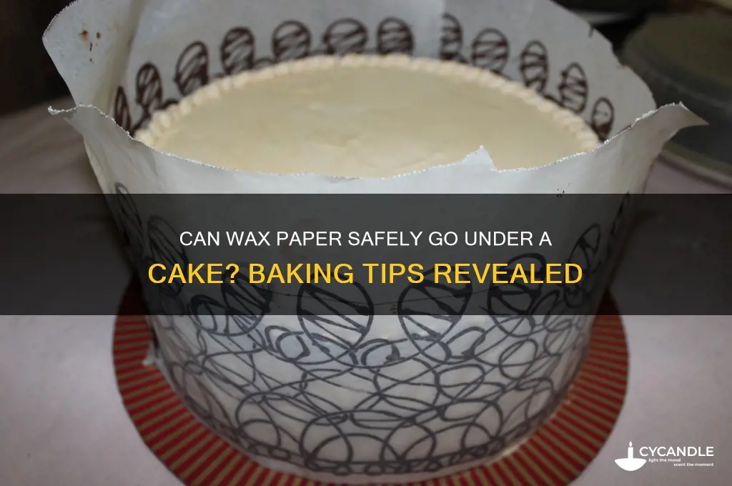 can wax paper go under a cake