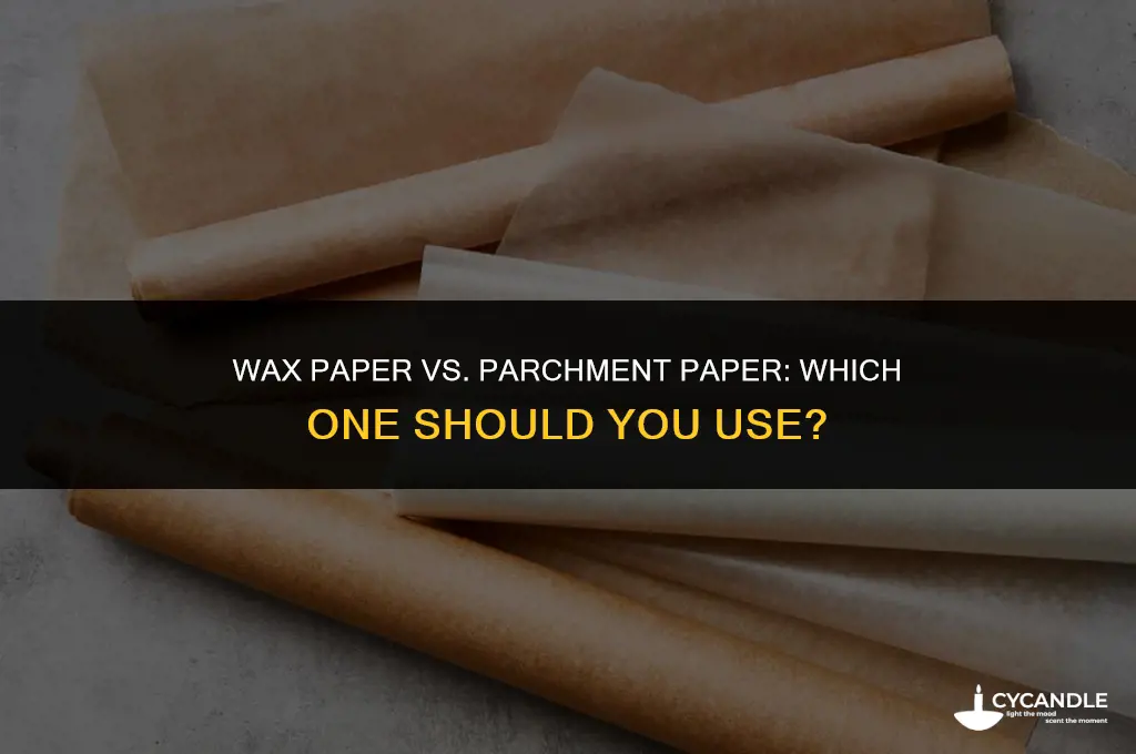 can wax paper replace parchment paper
