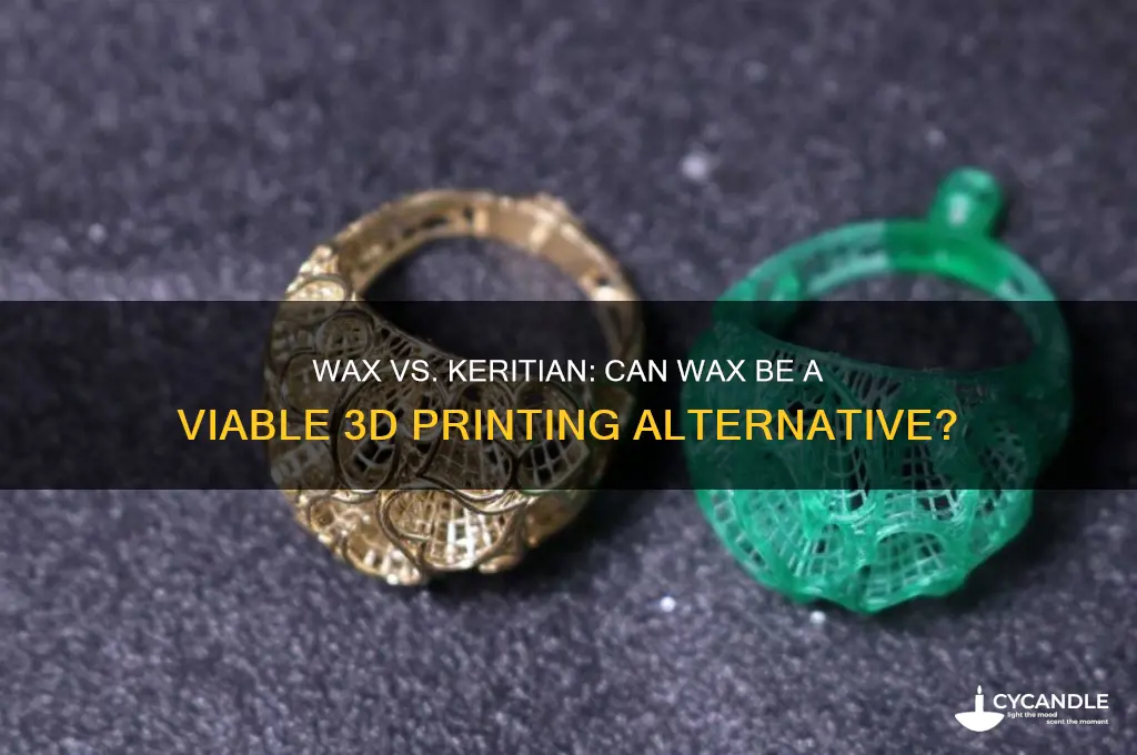 can wax replace keritian on a 3d printer