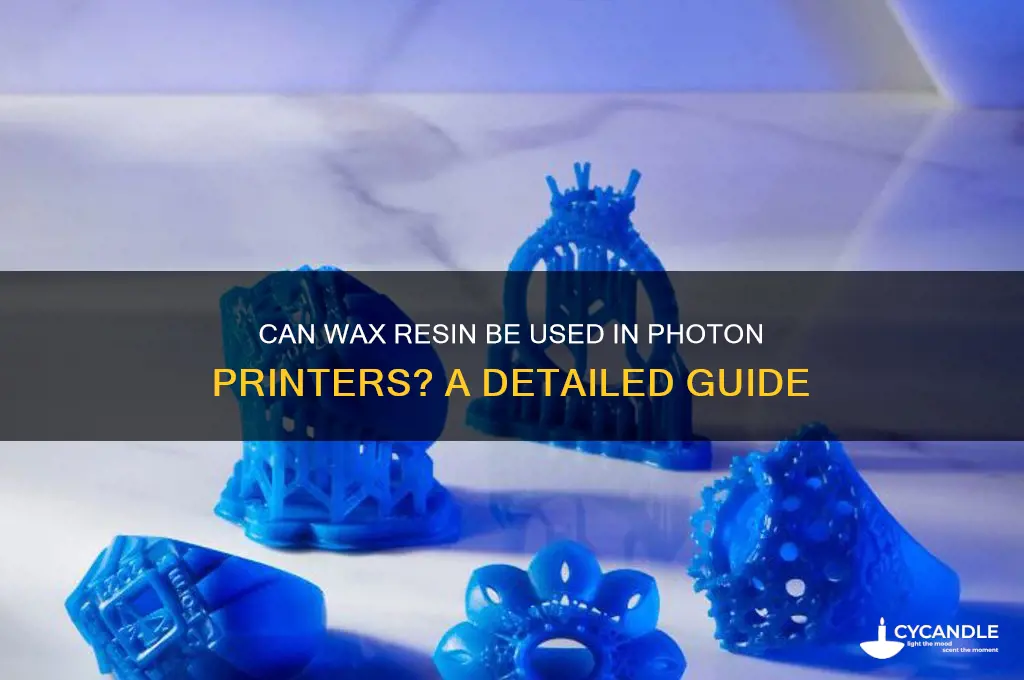 can wax resin work in photon printer
