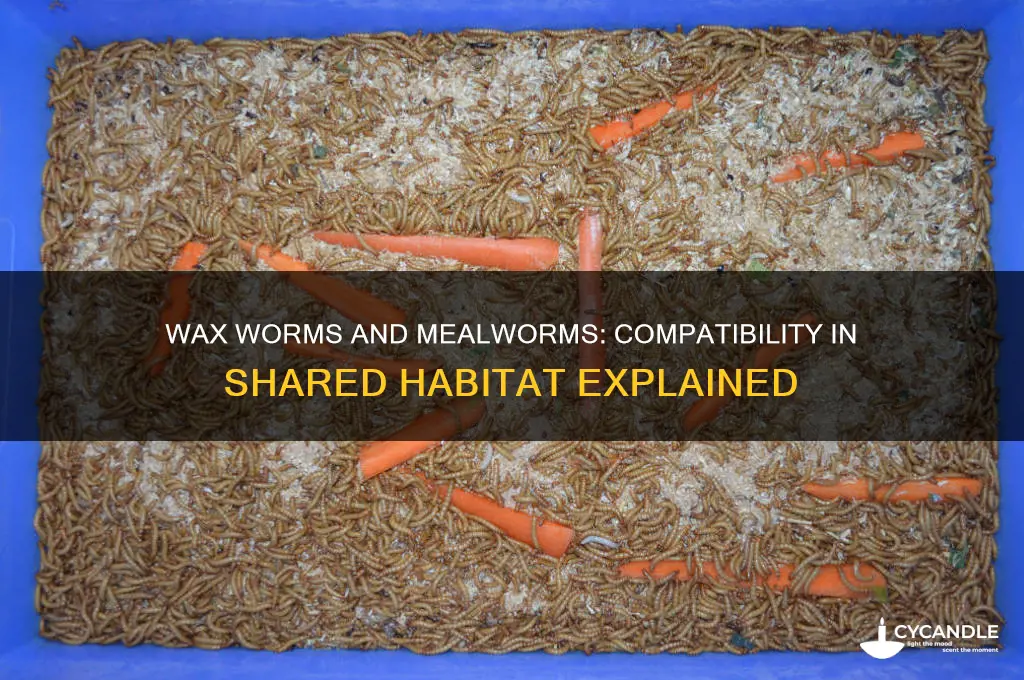 can wax worms and mealworms live together