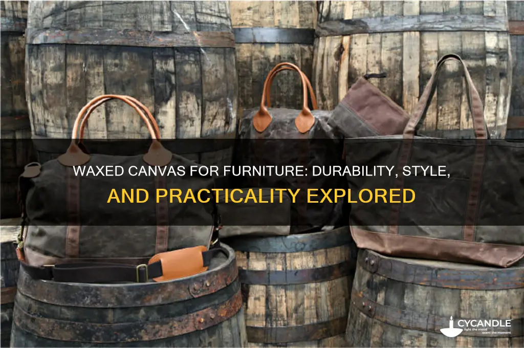 can waxed canvas be used furniture