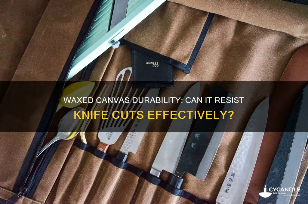 can waxed canvas guard against a knife