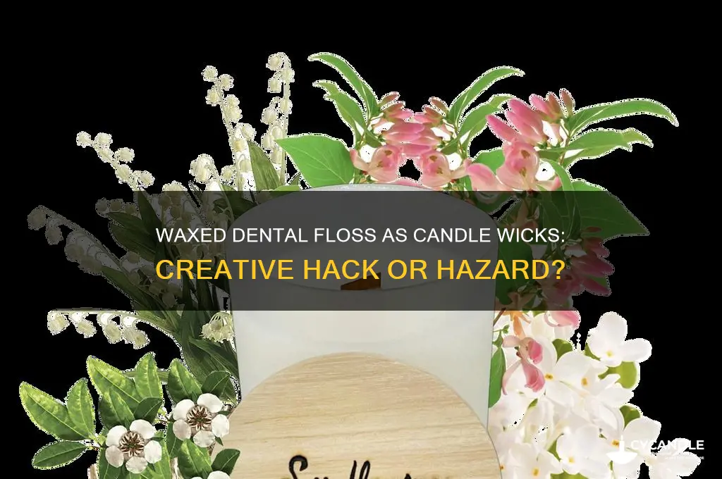 can waxed dental floss be used as candle wicks
