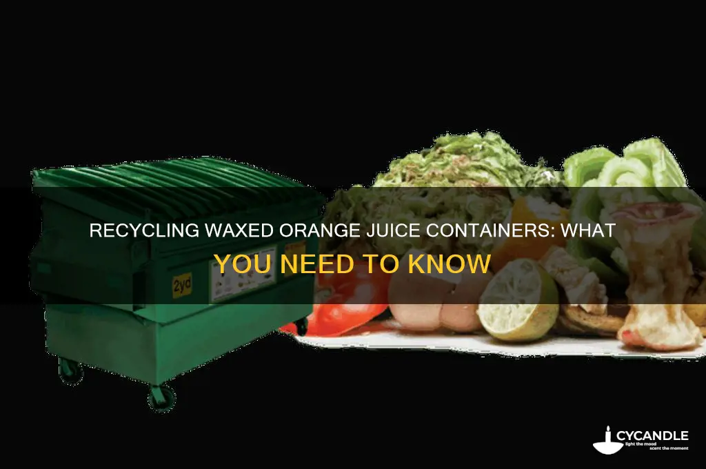 can waxed ornage juice containers be recycled