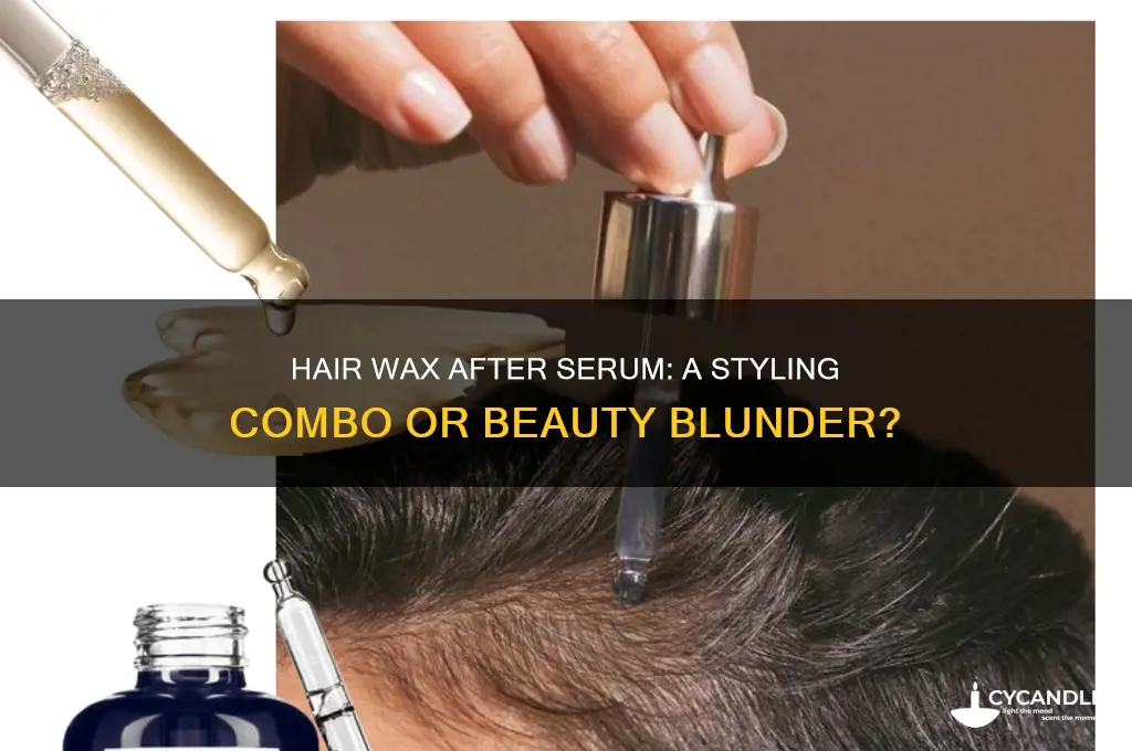 can we apply hair wax after applying serum