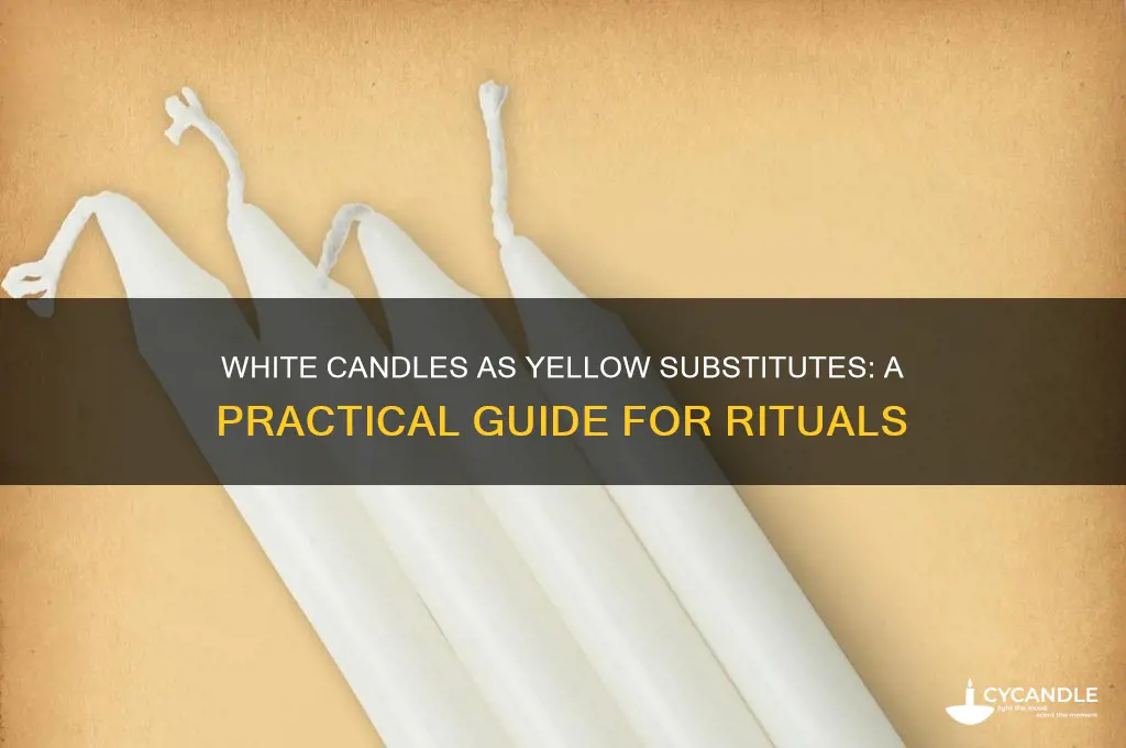 can white candle be subsititued for yellow