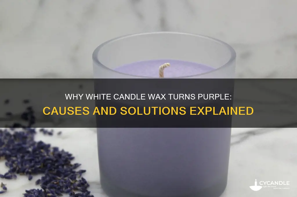 can white candle wax turn purple
