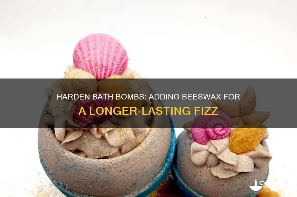 can you add beeswax to bath bombs to harden them