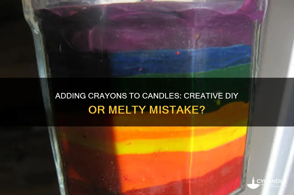 can you add crayons to candles