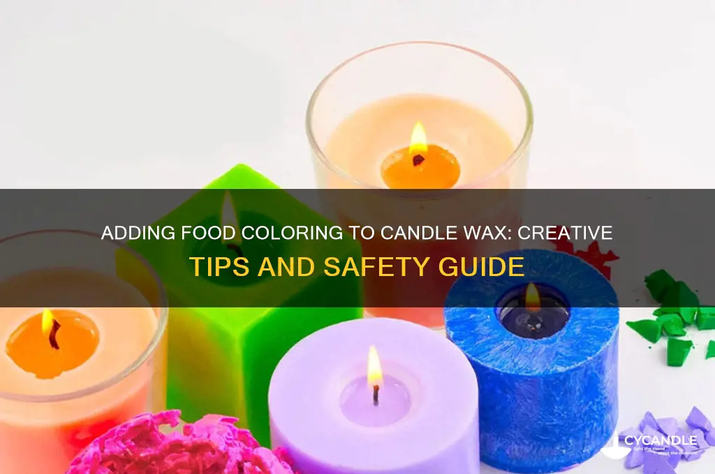 can you add food colouring to candle wax