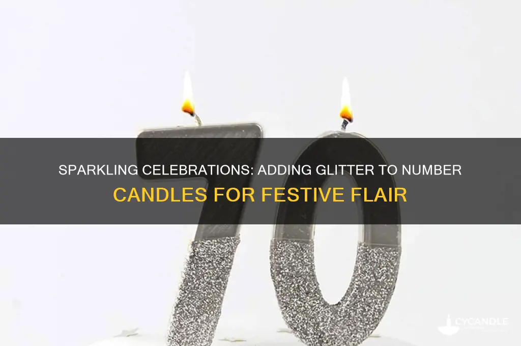 can you add glitter to a number candle