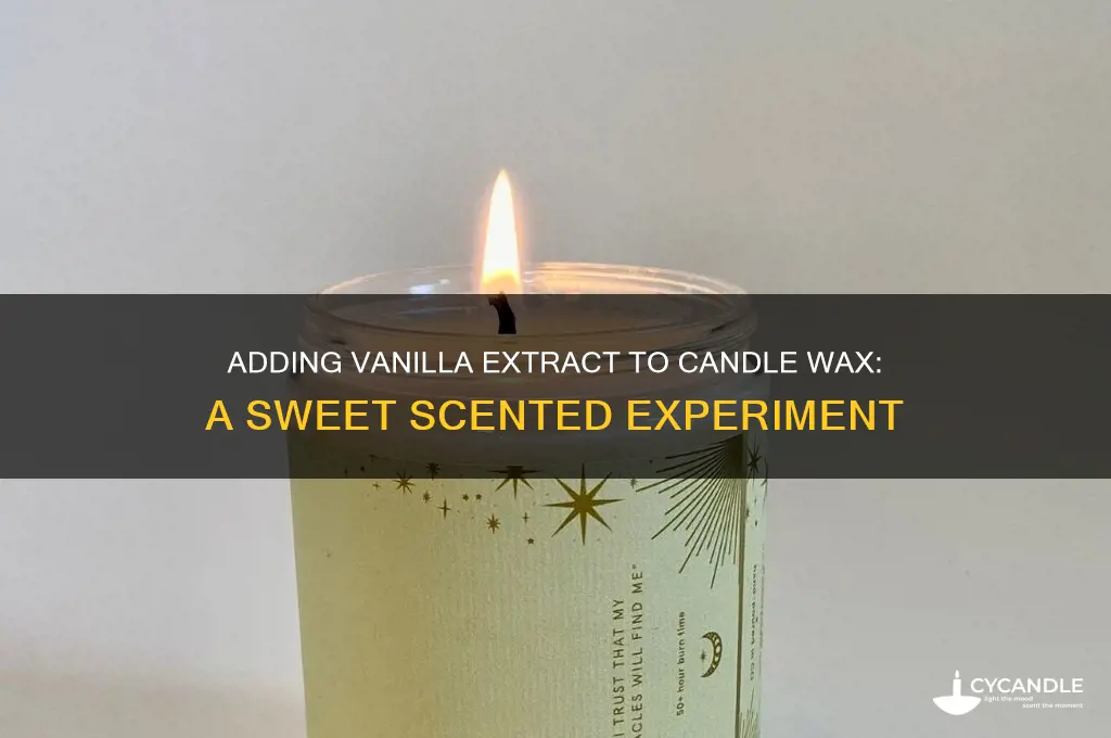 can you add vanilla extract to candle wax