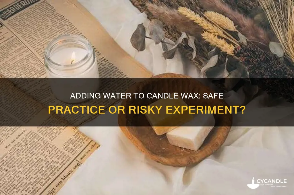 can you add water to candle wax