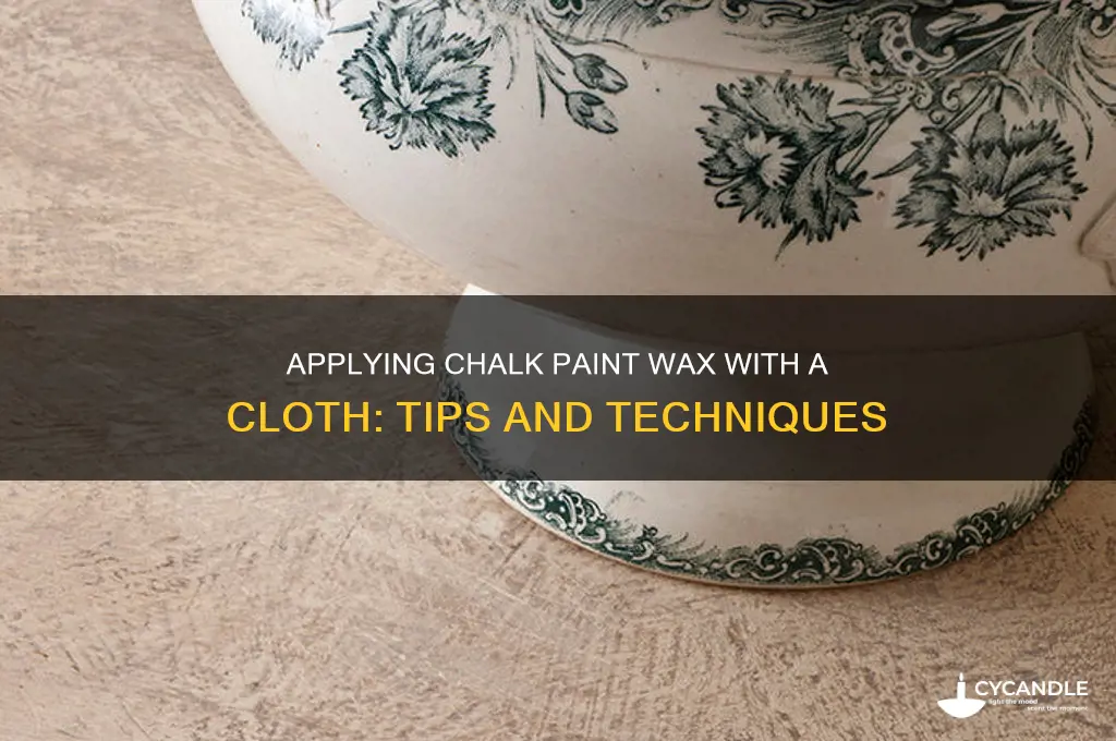can you apply chalk paint wax with a cloth