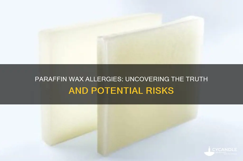 can you be allergic to paraffin wax