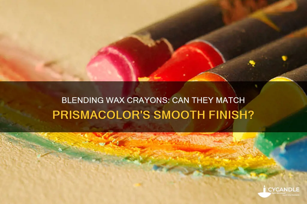 can you blend wax crayons like prismacolor